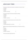 pharm exam 1 Galen Actual Exam Questions And Well Elaborated Answers&period;