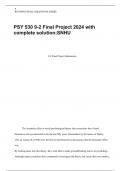 PSY 530 9-2 Final Project 2024 with complete solution&semi;SNHU