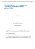  PSY 560 Milestone Two Evalution and Comparison 2024 with complete solution&semi;SNHU