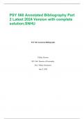 PSY 560 Annotated Bibliography Part 2 Latest 2024 Version with complete solution&semi;SNHU