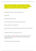 DPR LAWS AND REGULATIONS 3RD EDITION STUDY GUIDE EXAM &vert; QUESTIONS & ANSWERS &lpar;VERIFIED&rpar; &vert; LATEST UPDATE &vert; GRADED A&plus;