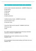 CMT TRAINING EXAM QUESTIONS AND ANSWERS&period;