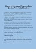 Chapter 18-Steering and Suspension Exam Questions With Verified Solutions&period;