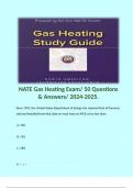 NATE Gas Heating Exam&sol; 50 Questions & Answers&sol; 2024-2025&period;  