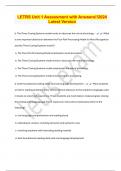 LETRS Unit 1 Assessment with Answers&excl;&excl;2024 Latest Version
