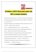 Firefighter 1 BEFO Final study guide with 100&percnt; Complete Solutions