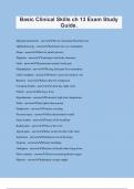Basic Clinical Skills ch 13 Exam Study Guide&period;