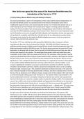 "How far do you agree that the cause of the American Revolution was the introduction of the Tea Act in 1773?" , Essay Unit 35.1 - Britain: losing and gaining an empire, 1763-1914 