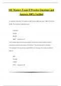 SIE Mastery Exam II Practice Questions and Answers 100&percnt; Verified