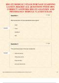 BIO 152 MODULE 3 EXAM PORTAGE LEARNING  LATEST 2024&sol;2025 ALL QUESTIONS WITH 100&percnt;  CORRECT ANSWERS&sol; BIO 152 ANATOMY AND  PHYSIOLOGY MODULE 3 LATEST EXAM