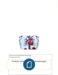 Portfolio cardiovasculaire aandoeningen