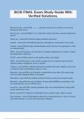BCIS FINAL Exam Study Guide With Verified Solutions&period;
