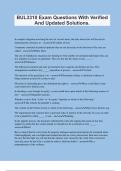 BUL3310 Exam Questions With Verified And Updated Solutions&period;