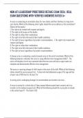 NGN ATI LEADERSHIP PROCTORED RETAKE EXAM 2024 REAL EXAM QUESTIONS WITH VERIFIED ANSWERS RATED A&plus;