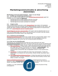 Hoofdstuk 3,4,5,6,7&8: Marketingcommunicatiestrategie - Floor & van Raaij