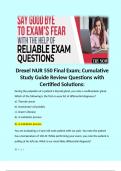 Drexel NUR 550 Final Exam&semi; Cumulative Study Guide Review Questions with Certified Solutions