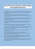 ESG CFA Exam Questions With Verified And Updated Solutions&period;