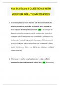 NUR 242 &ndash; Exam 6 Questions with Verified Solutions &lpar;2025&rpar; &vert; Complete Nursing Study Resource