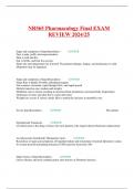 NR565 Pharmacology Final EXAM REVIEW 2024&sol;25