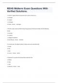 REHS Midterm Exam Questions With Verified Solutions&period;