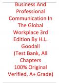 Test Bank For Business And Professional Communication In The Global Workplace 3rd Edition By H&period;L&period; Goodall