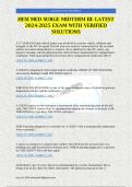 HESI MED SURGE MIDTERM III&colon; LATEST 2024-2025 EXAM WITH VERIFIED SOLUTIONS