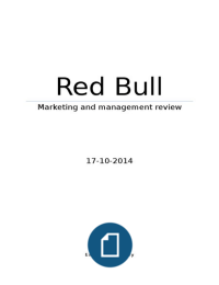 Marketing report Red Bull