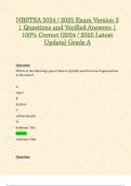 NBSTSA 2024 &sol; 2025 Exam Version 2 &vert; Questions and Verified Answers &vert; 100&percnt; Correct &lpar;2024 &sol; 2025 Latest Update&rpar; Grade A