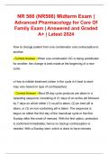 NR 566 &lpar;NR566&rpar; Midterm Exam &vert; Advanced Pharmacology for Care Of Family Exam &vert; Answered and Graded A&plus; &vert; Latest 2024 