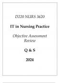 &lpar;WGU D220&rpar; NURS 3620 IT in Nursing Practice Objective Assessment Review Q & S 2024