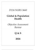 &lpar;WGU D224&rpar; NURS 3660 Global & Population Health Objective Assessment Review Q & S 2024