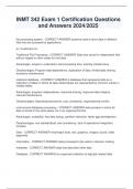 INMT 342 Exam 1 Certification Questions  and Answers 2024&sol;2025