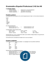 Grammatica español profesional2 H1 t/m H8 (SPA7 HAN)