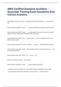 AWS Certified Solutions Architect - Associate Training Exam Questions And Correct Answers&period;