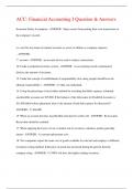 ACC&colon; Financial Accounting I Question & Answers