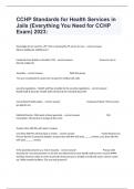 CCHP Standards for Health Services in Jails &lpar;Everything You Need for CCHP Exam&rpar; 2023&colon; New Updated Version Latest Answers Guaranteed Pass&vert; Graded A&plus;&period;