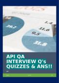 API QA INTERVIEW Q's QUIZZES & ANS&excl;&excl;