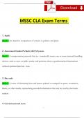 MSSC CLA TEST TERMS &lpar;2024 &sol; 2025&rpar; Complete Terms in the Exams &lpar;Verified by Expert&rpar;