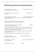 NCCHC governance and administration Study Guide With Complete Questions & Answers&period;