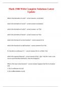 Math 1500 With Complete Solutions Latest Update