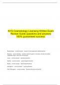   NYS Cosmetology Licensing Written Exam Review Guide questions and answers 100&percnt; guaranteed success&period;