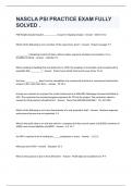 NASCLA PSI PRACTICE EXAM FULLY SOLVED &period;