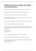 TN Business and Law Exam And 100&percnt; Accurate Answers&period;