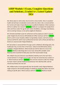 AHIP Module 1 Exam&comma; Complete Questions and Solutions&lowbar;Graded A&plus;&semi; Latest Update 2024