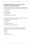 Psychology 1000 Chapters 1-4 &lpar;Practice Exam&rpar; Questions with Complete Solutions