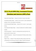 WGU Psych D094 Obj&period; Assessment Practice Questions and Answers &lpar;100&percnt; Pass