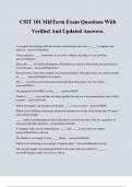 CSIT 101 MidTerm Exam Questions With Verified And Updated Answers&period;