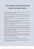CSIT 120 FINAL EXAM Questions With Verified And Updated Answers&period;