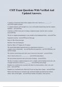 CSIT Exam Questions With Verified And Updated Answers&period;