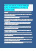 HASS EXAM 1 QUESTION AND ANSWER CORRECT SOLUTION 